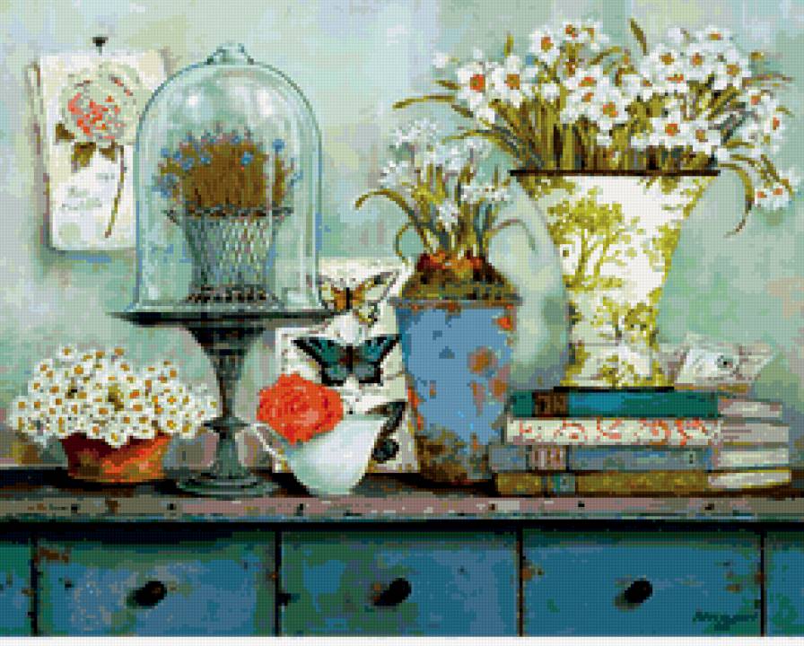 Цветочное настроение - цветы., винтаж - предпросмотр