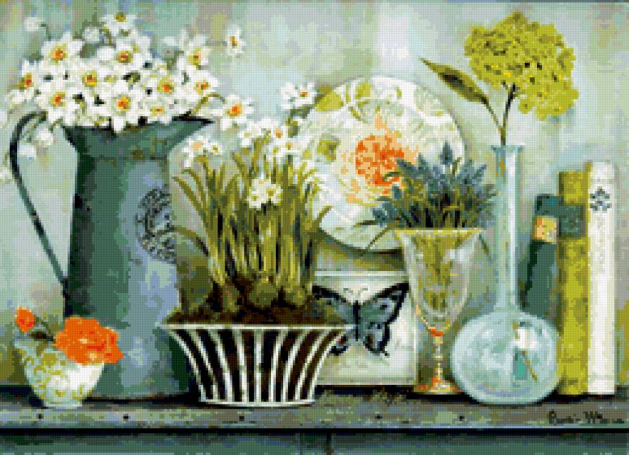 винтаж. - цветы., винтаж - предпросмотр