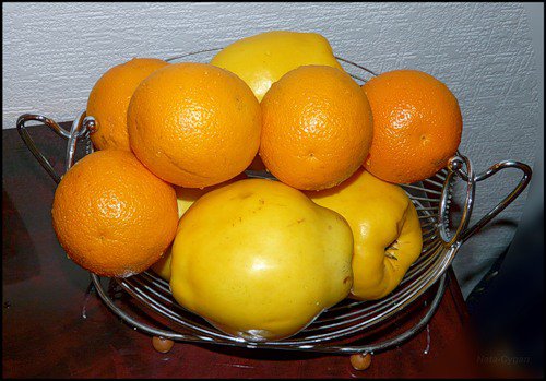 Айва и апельсины - на кухню, айва, апельсины, фрукты, натюрморт - оригинал