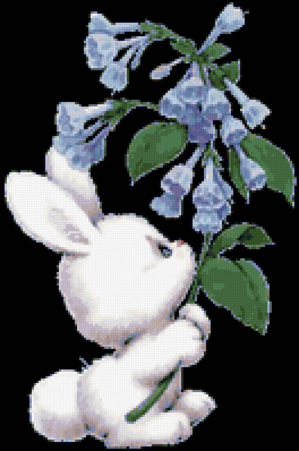 №339503 - зайка, детям, цветы, в детскую, для детей, заяц - предпросмотр