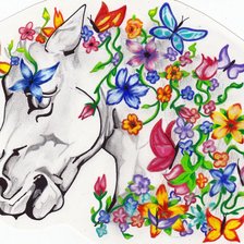 Цветочная лошадка
