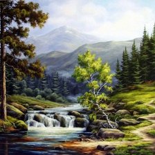 Схема вышивки «Пейзаж»