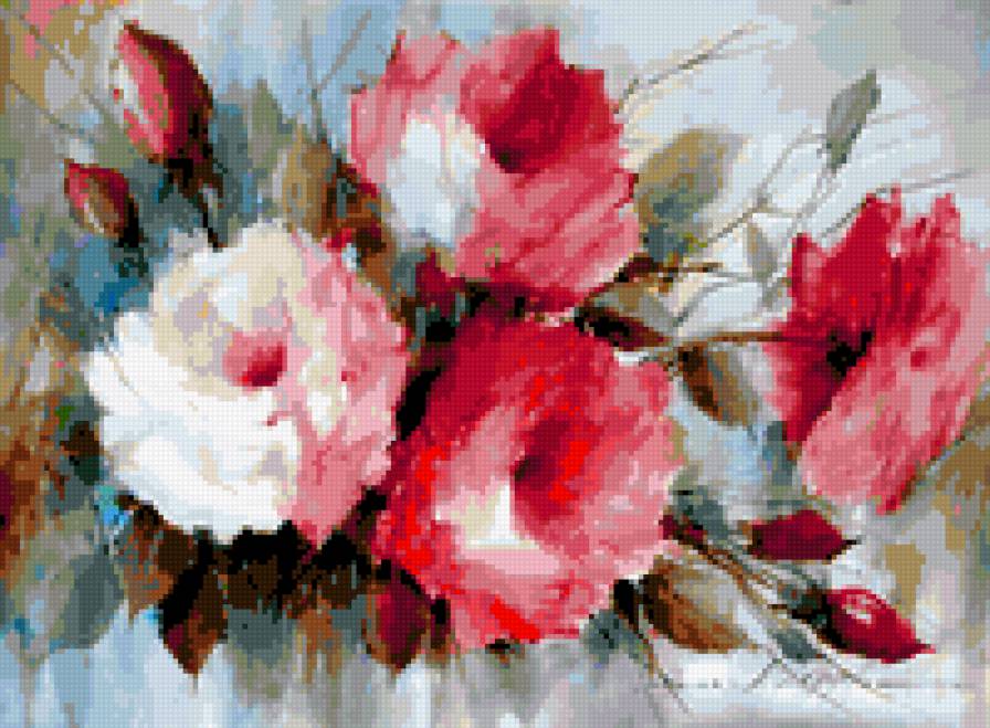 акварель - розы - предпросмотр