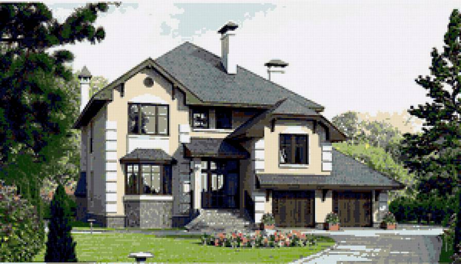 домик - дом, пейзаж - предпросмотр