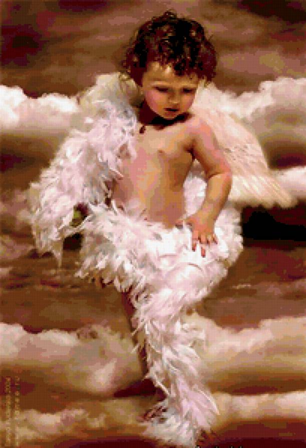 Ангелочек - дети, картина, ангелы - предпросмотр