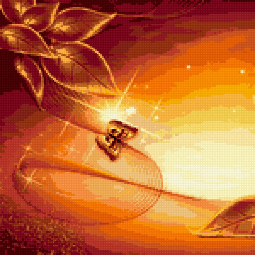 Рыжая бабочка. - абстракция, узор, подушка, бабочка, просто - предпросмотр