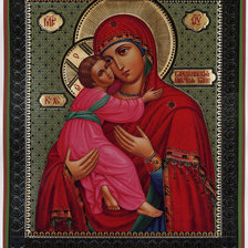 Схема вышивки «Икона Пресвятой Богородицы Владимирская»