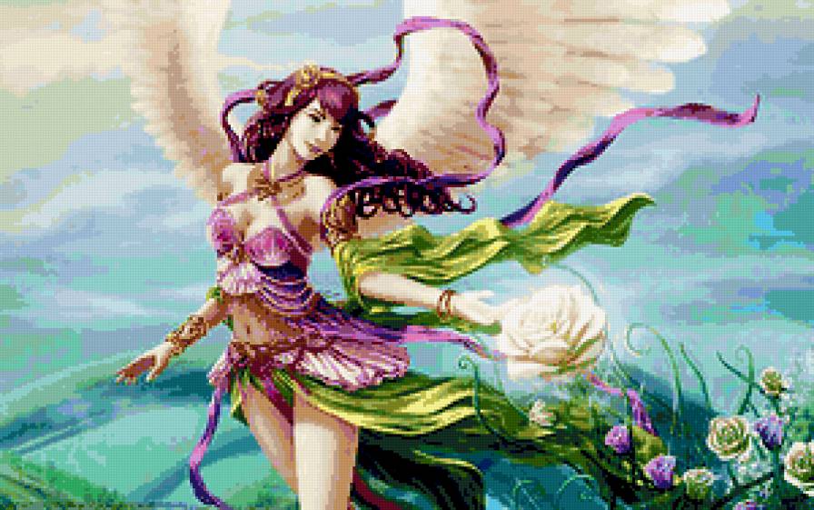 №341890 - девушка, фэнтэзи, анимэ, крылья - предпросмотр