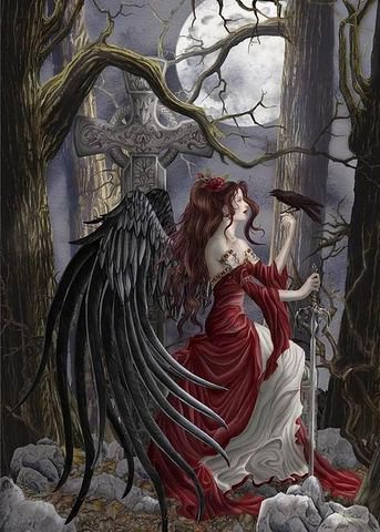 №341901 - фэнтэзи, крылья, ворон - оригинал