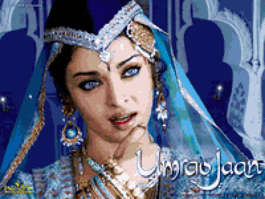 Индианка в голубом - девушки, индия, восток - предпросмотр