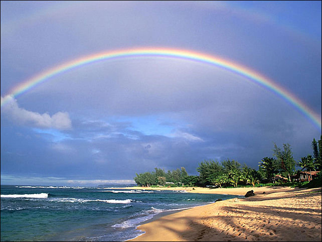 радуга - море, пляж, радуга - оригинал