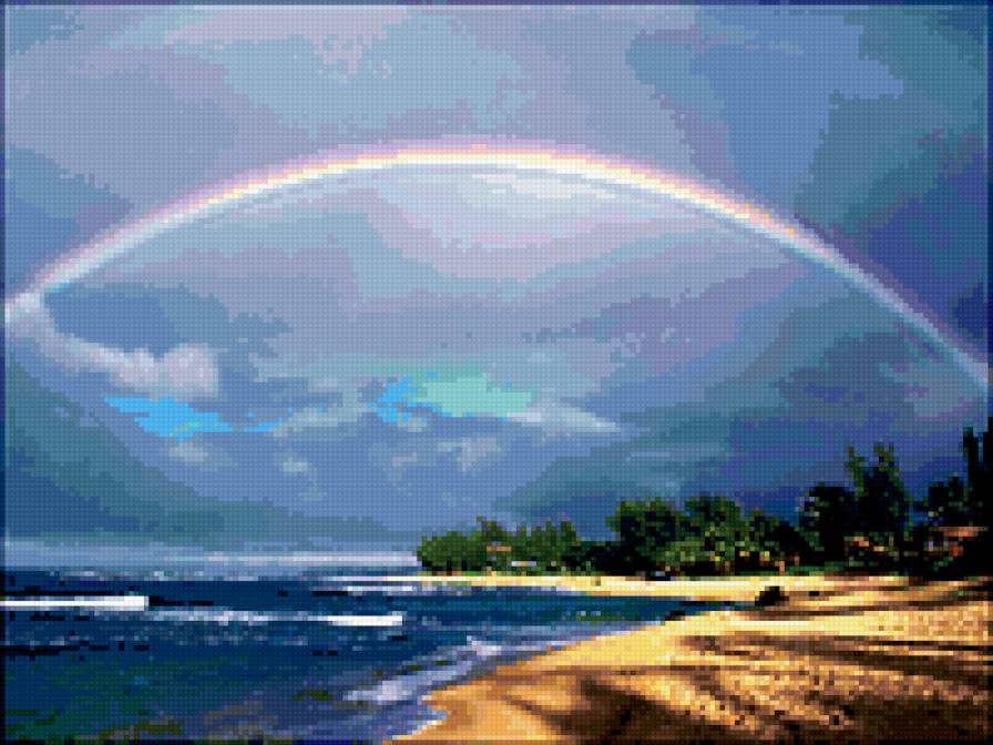радуга - радуга, пляж, море - предпросмотр