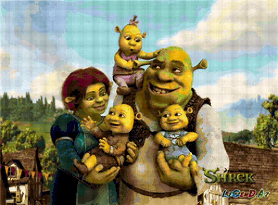 семья Шрэка - шрэк, мульты, дисней - предпросмотр