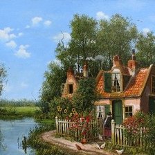 Схема вышивки «Пейзаж»