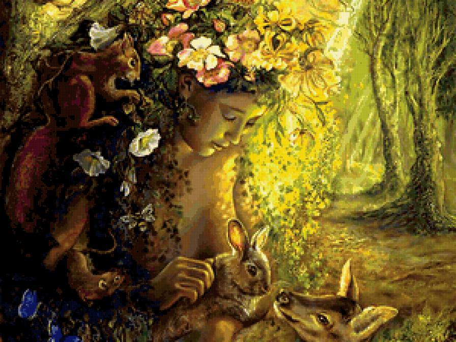 Жезефина Уолл "Лесная нимфа" - репродукция, жезефина уолл - предпросмотр