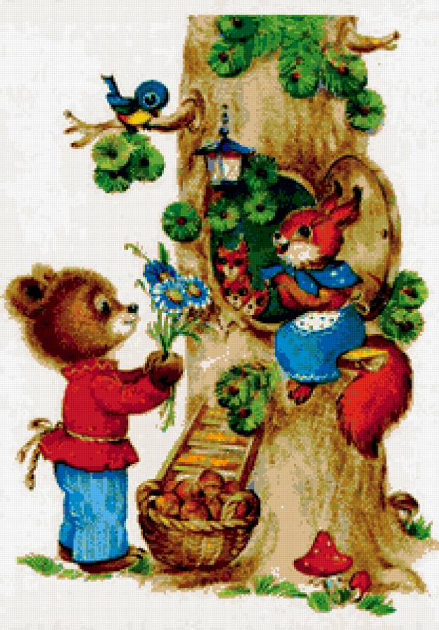 Открытка - ретро - предпросмотр