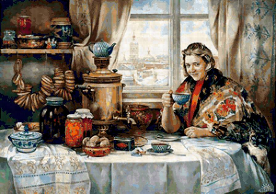 №343095 - баранки, чай, самовар - предпросмотр