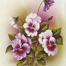 Схема вышивки «Анютены глазки»