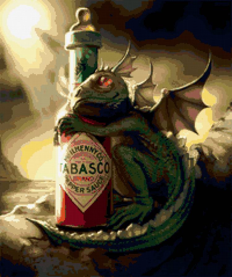 Дракончик - дракон, дракончик, острый - предпросмотр