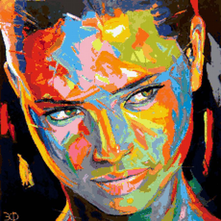 радуга - девушка, лицо, яркий, радуга - предпросмотр