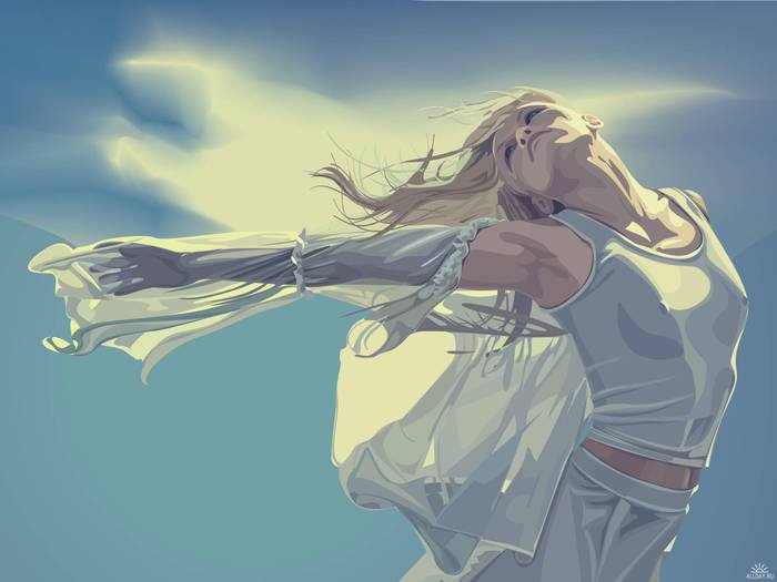 порыв - ветер, порыв, девушка - оригинал