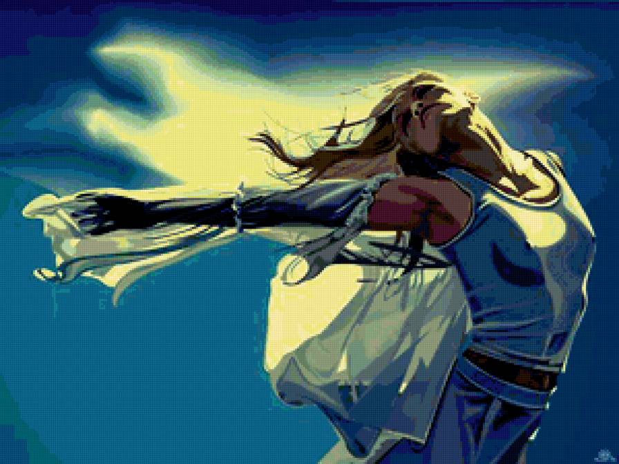 порыв - ветер, порыв, девушка - предпросмотр