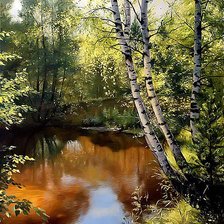 Схема вышивки «летний пейзаж»