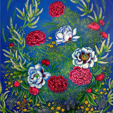 Оригинал схемы вышивки «цветочное панно» (№344057)