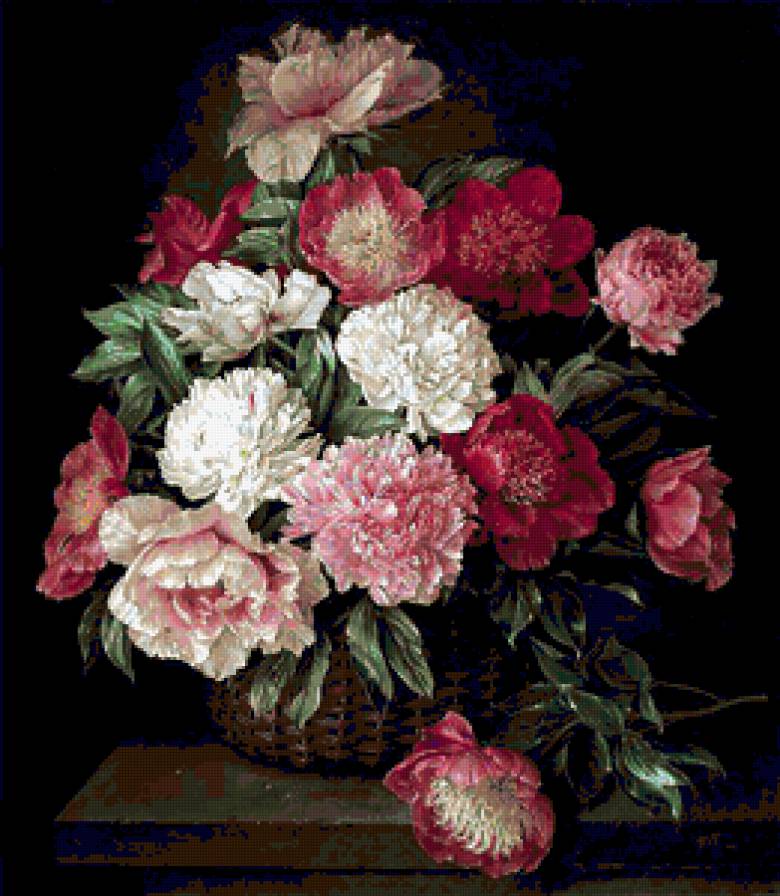 пионы в вазе - предпросмотр