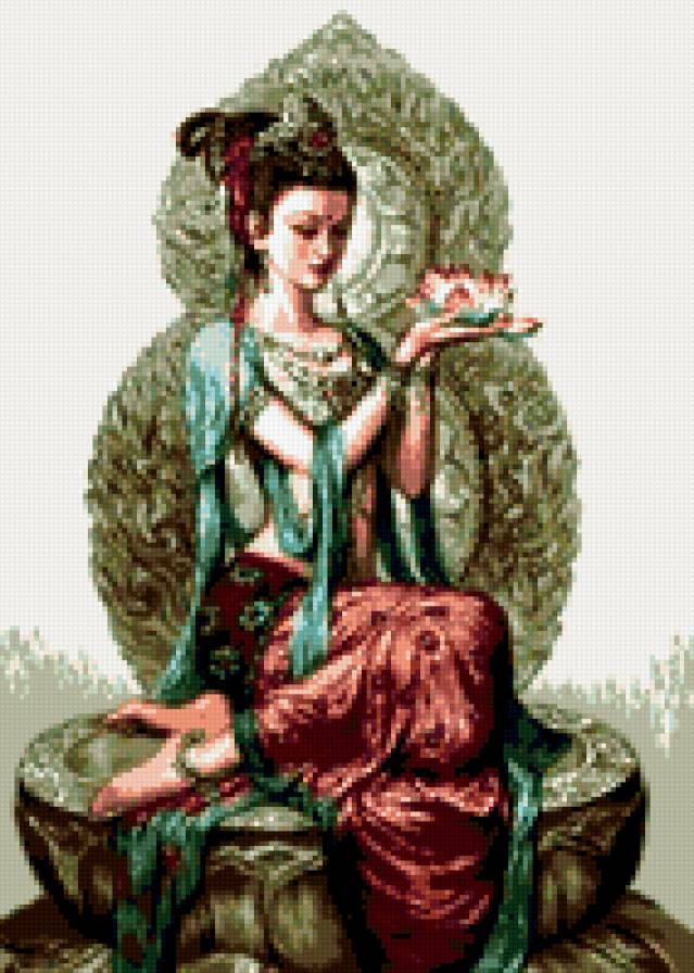 100 лепестков лотоса - девушки, восток - предпросмотр