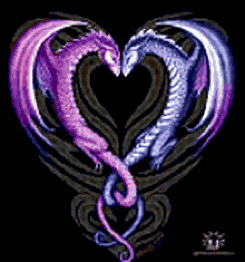 №344123 - сердце, драконы - предпросмотр