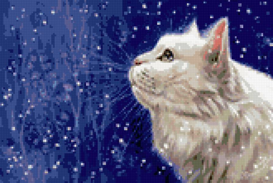 снеег - животные, кошки, коты - предпросмотр