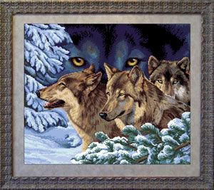 волчий взгляд - волки, животные - оригинал