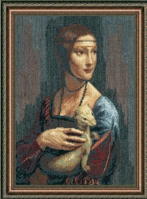 Дама с горностаем - картины известных художников, женщина - оригинал
