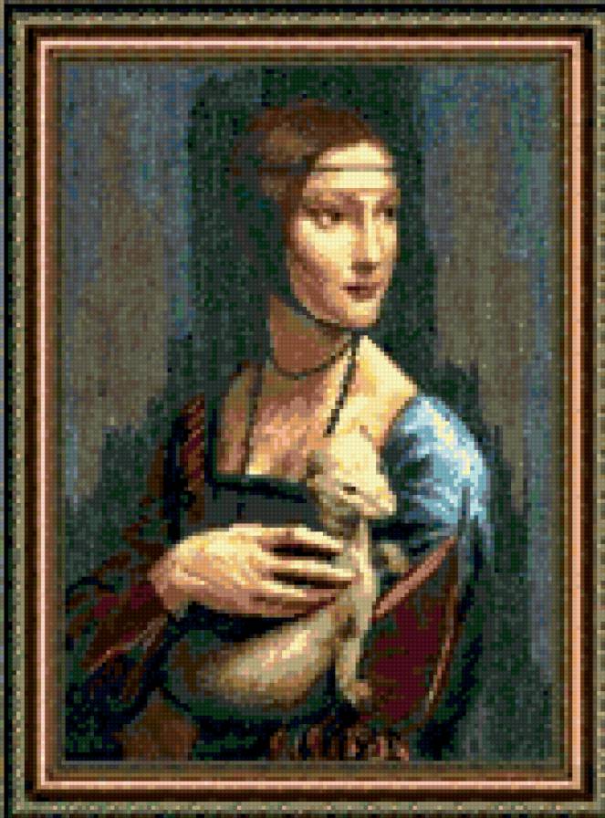 Дама с горностаем - картины известных художников, женщина - предпросмотр