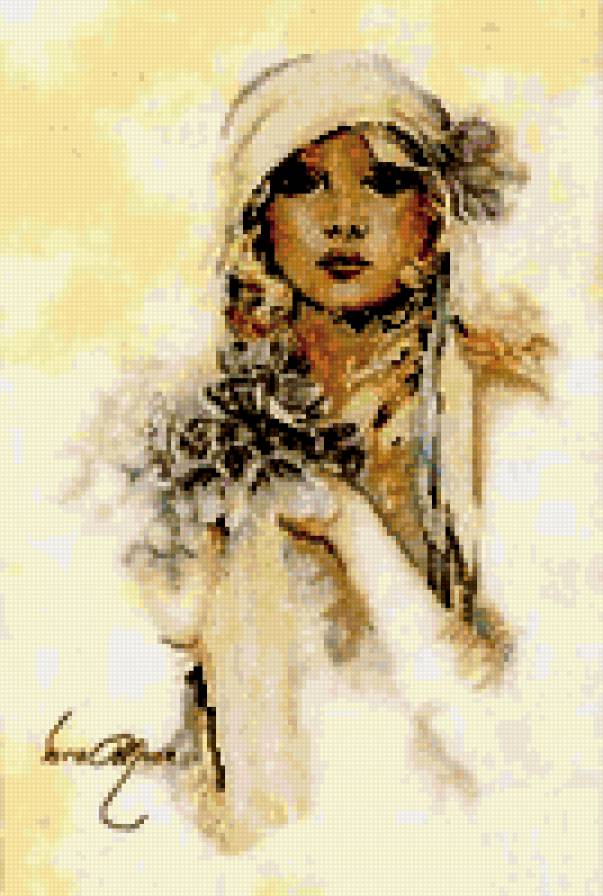 Девушка с сиренью - девушки - предпросмотр