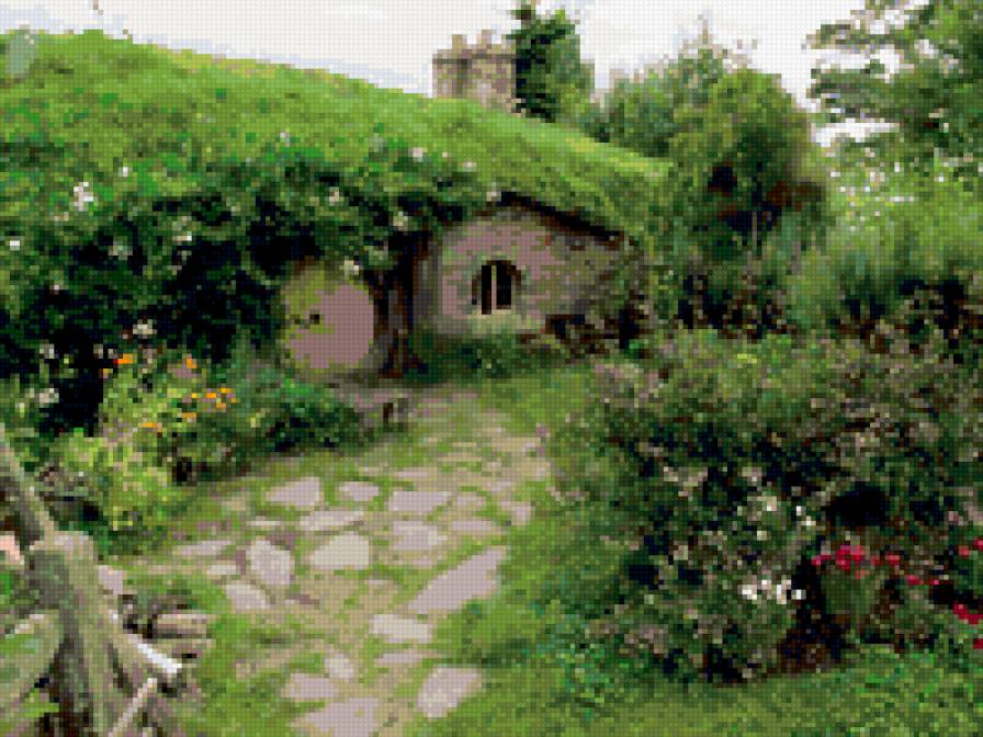 домик хоббита - хоббит, сад, толкиен, домик - предпросмотр