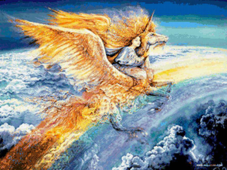 Жезефина Уолл "На пегасе по радуге" - репродукция, жезефина уолл - предпросмотр