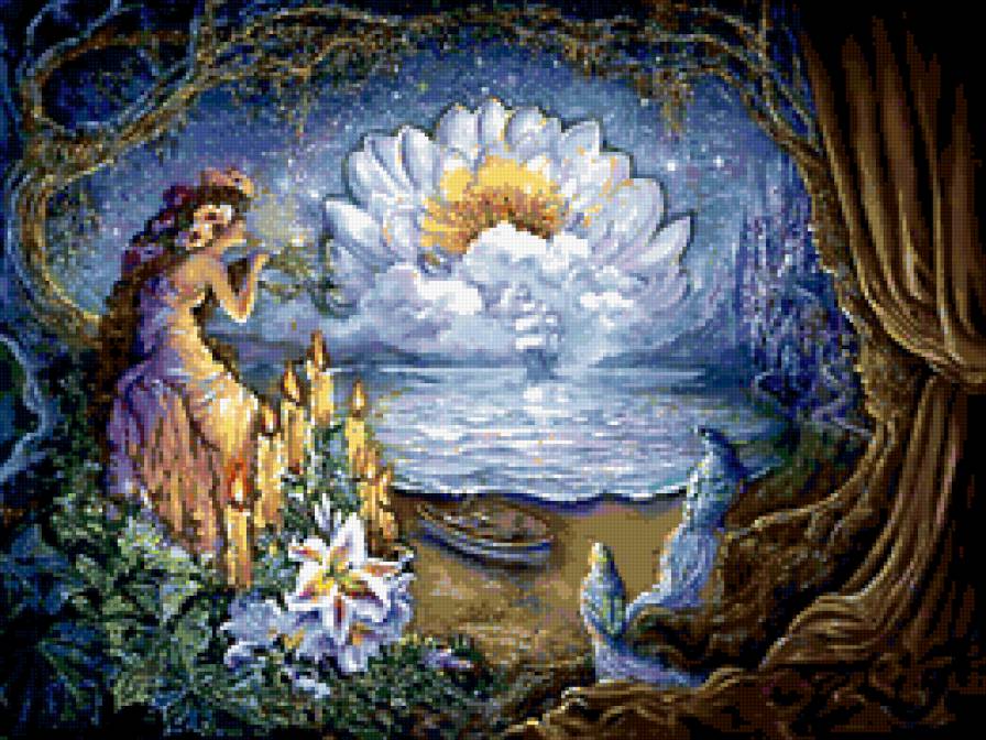 Жезефина Уолл "Лотос" - жезефина уолл, репродукция - предпросмотр