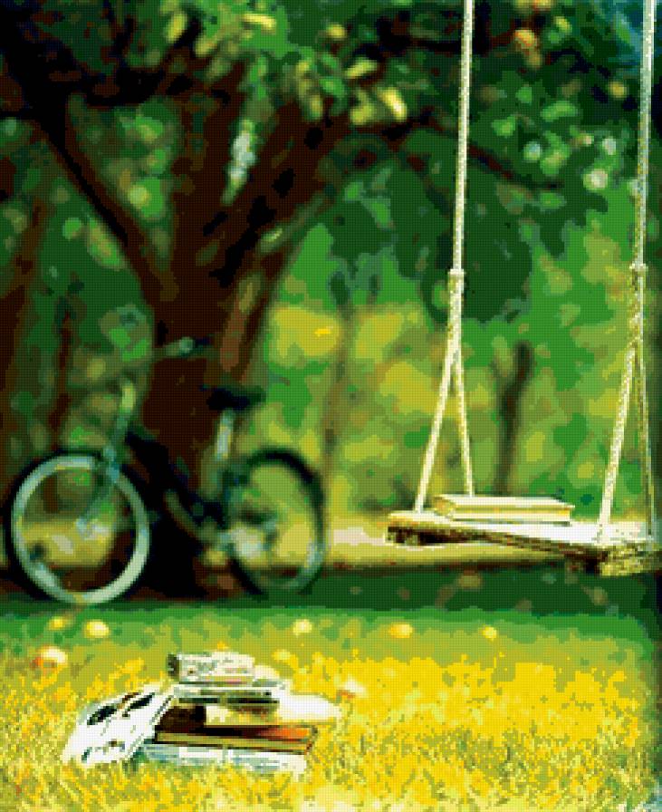 детство - качели, детство, деревня - предпросмотр