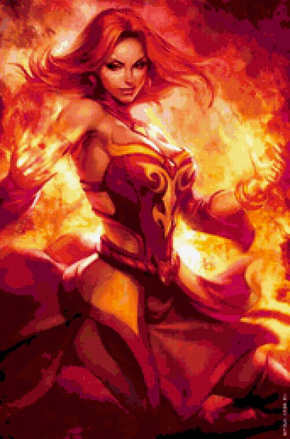 дух огня - дух огня, чары, огонь, девушка - предпросмотр