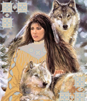 Девушка с волками - оригинал