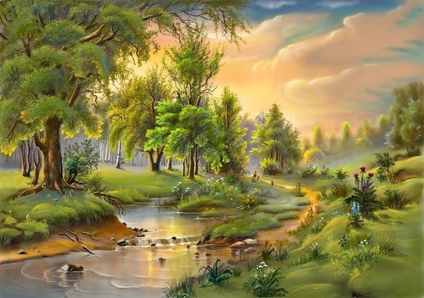 Речка - природа - оригинал