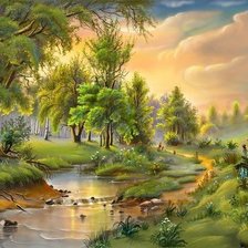 Схема вышивки «Речка»