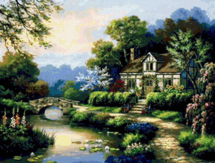 летний пейзаж - предпросмотр