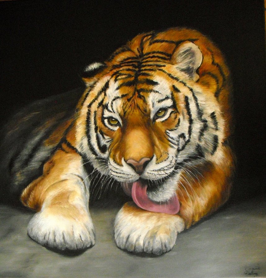 тигр - картина - оригинал