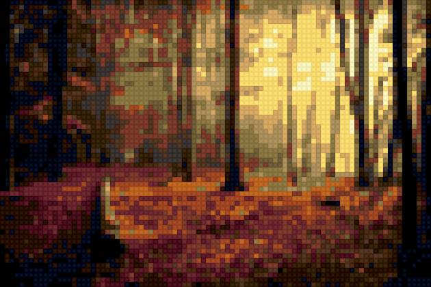 Лес - лес, луч, осень - предпросмотр