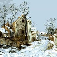 Схема вышивки «зимний пейзаж»