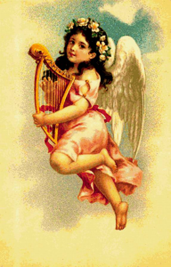 открытка - ангелочек - предпросмотр