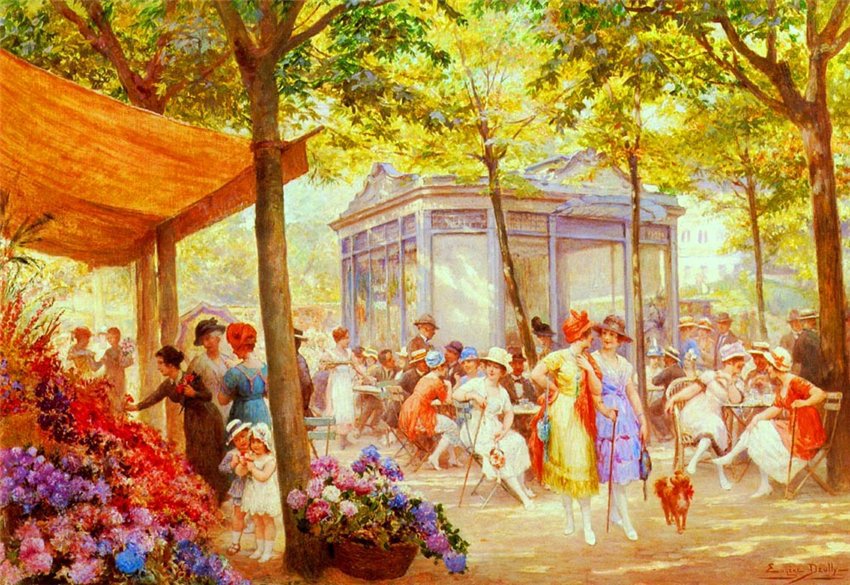 воскресный отдых в парке - пейзаж - оригинал